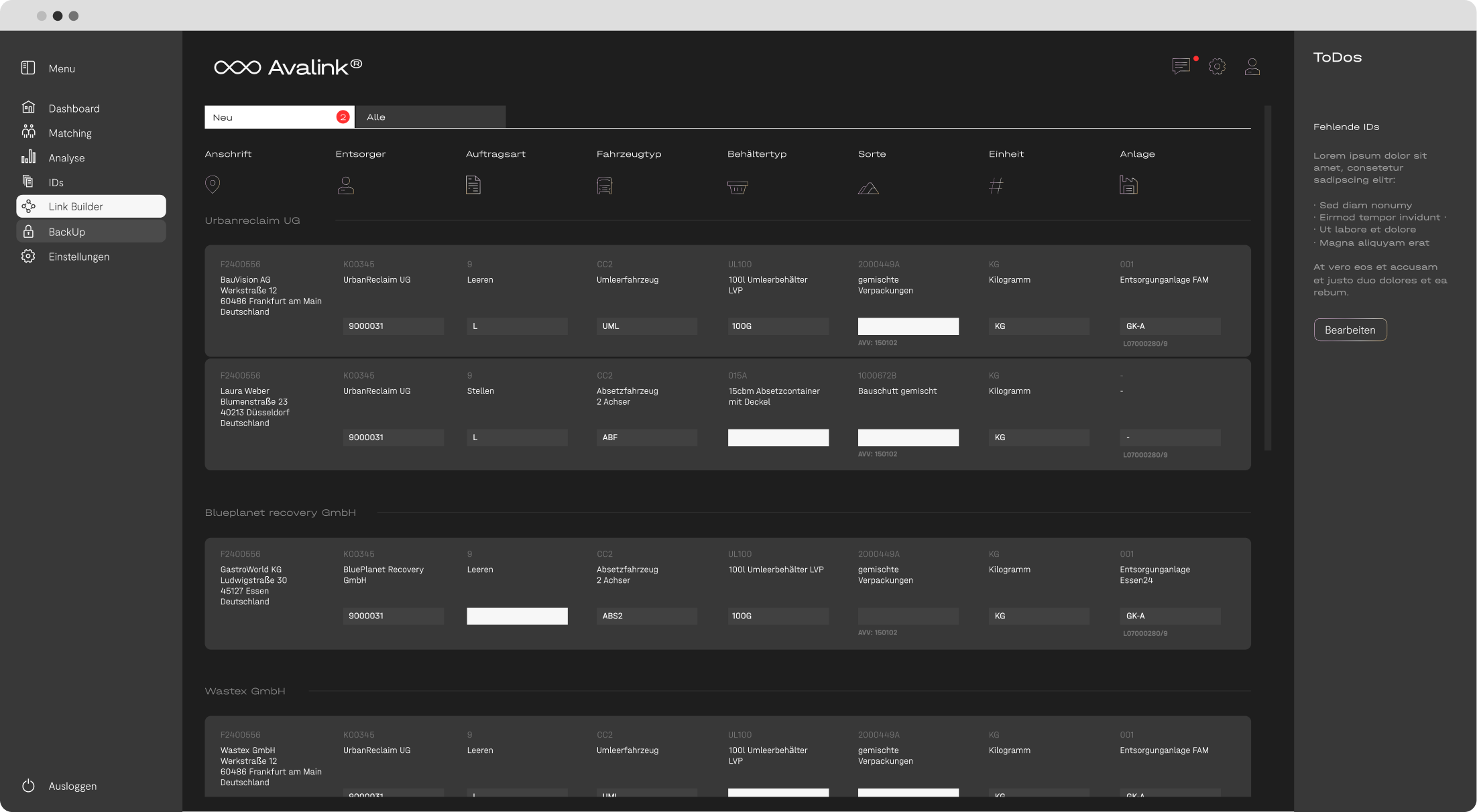 Avalink UI 2